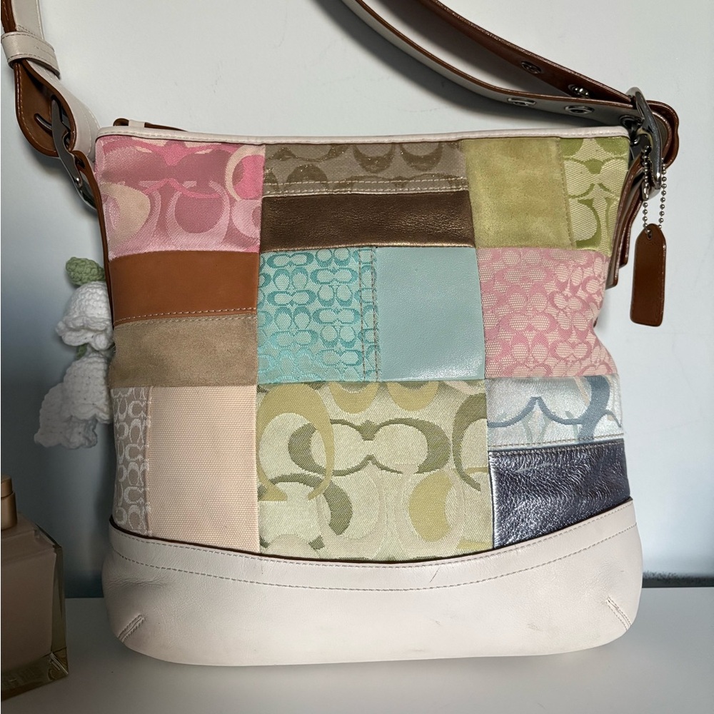 Coach Pastel Multicoloured Patchwork Shoulder bag - image 4